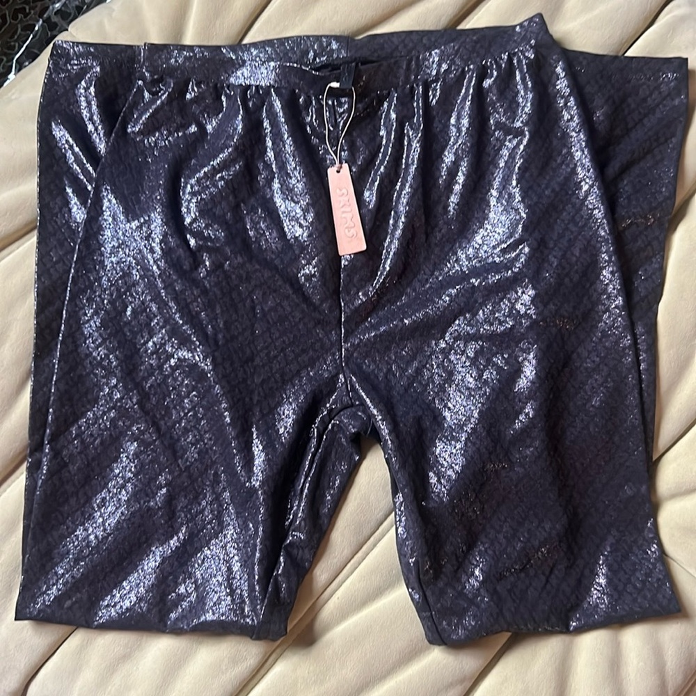 SKIMS Logo Mesh Foil Legging Onyx size L NWT